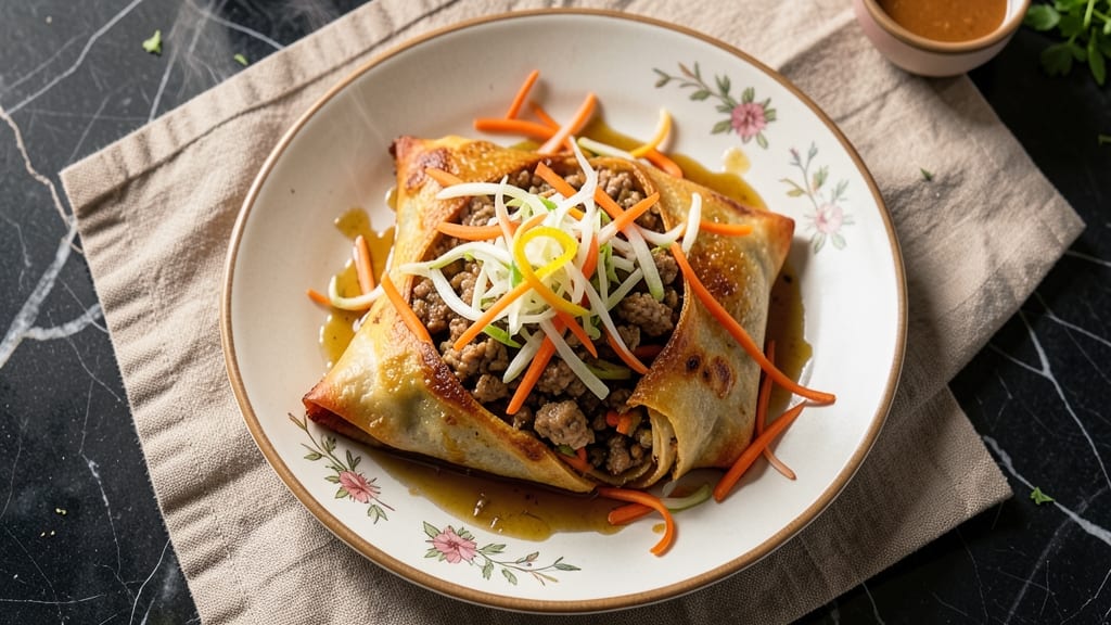 Baked Chicken Spring Rolls Recipe: Crispy Golden Shells Filled With Zesty Herbs
