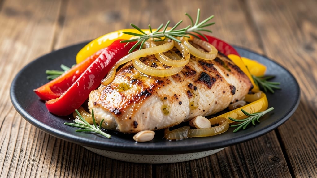 Baked Chicken Breast With Peppers and Onions Recipe: One-Pan Herb-Infused Harmony