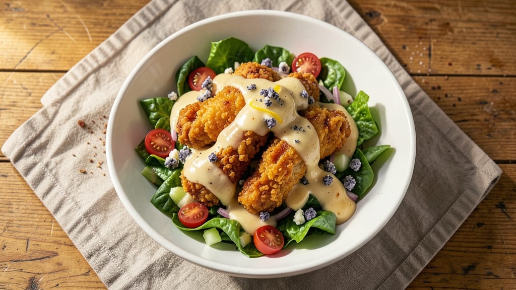 Applebee's Fried Chicken Salad Recipe: Crispy Bites Over Creamy Ranch Dressing