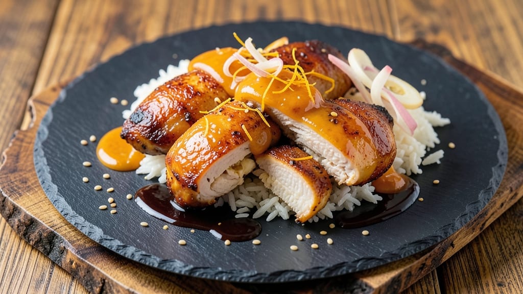 Baked Orange Chicken Thighs Recipe: Glazed Caramelized Crisp With Juicy Meat