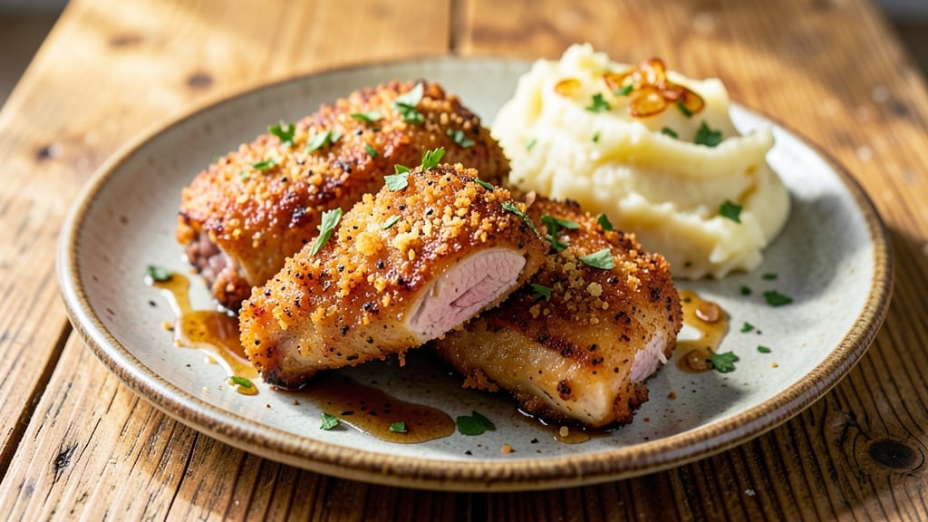 Air Fried Bone-In Chicken Thighs Recipe: Crispy Parmesan-Crusted with Juicy Bone Marrow