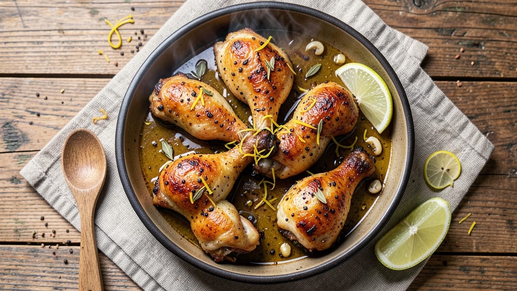 Baked Lemon Pepper Chicken Drumsticks Recipe: Zesty Crisp Skin with Juicy Centers