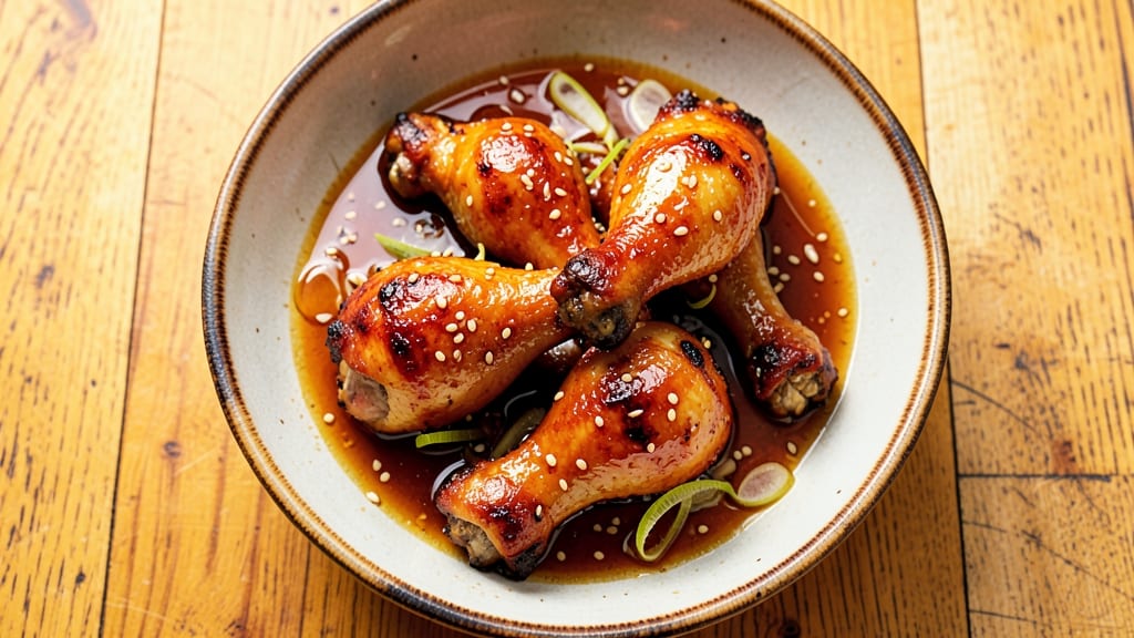 Baked Teriyaki Chicken Legs Recipe: Glazed Caramelized Crisp With Sticky Sweetness