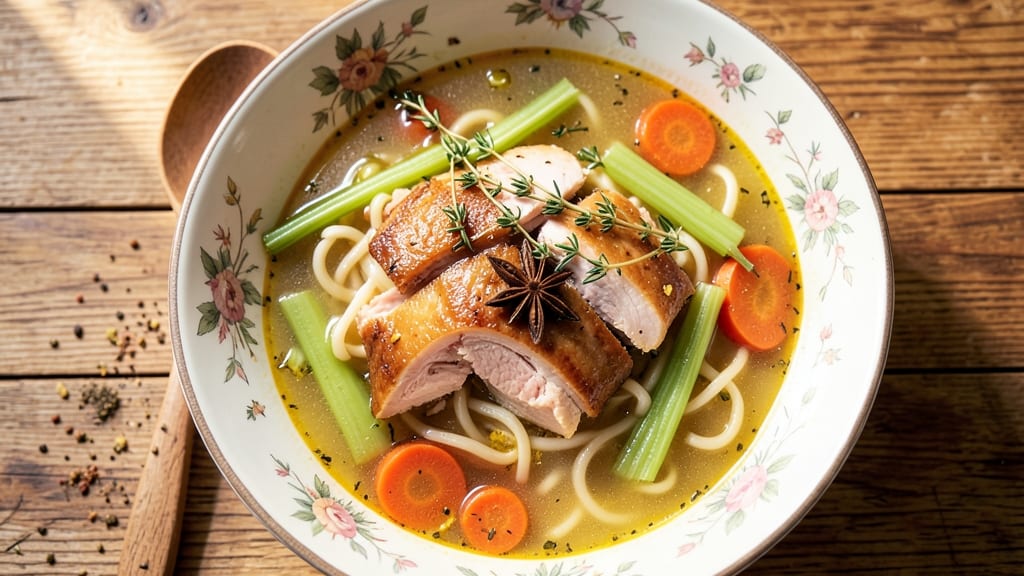 5 Star Homemade Chicken Noodle Soup Recipe: Velvety Broth and Star-Anise Depth