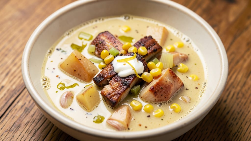 Amish Chicken, Corn, and Chowder Soup Recipe: Homestyle Creaminess With Shredded Chicken