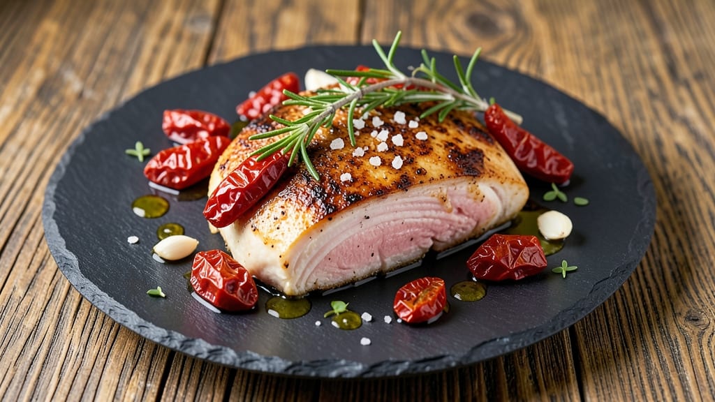 Baked Chicken Breast With Tomatoes Recipe: Sun-Dried Tomato Crust for Juicy, Herbed Perfection