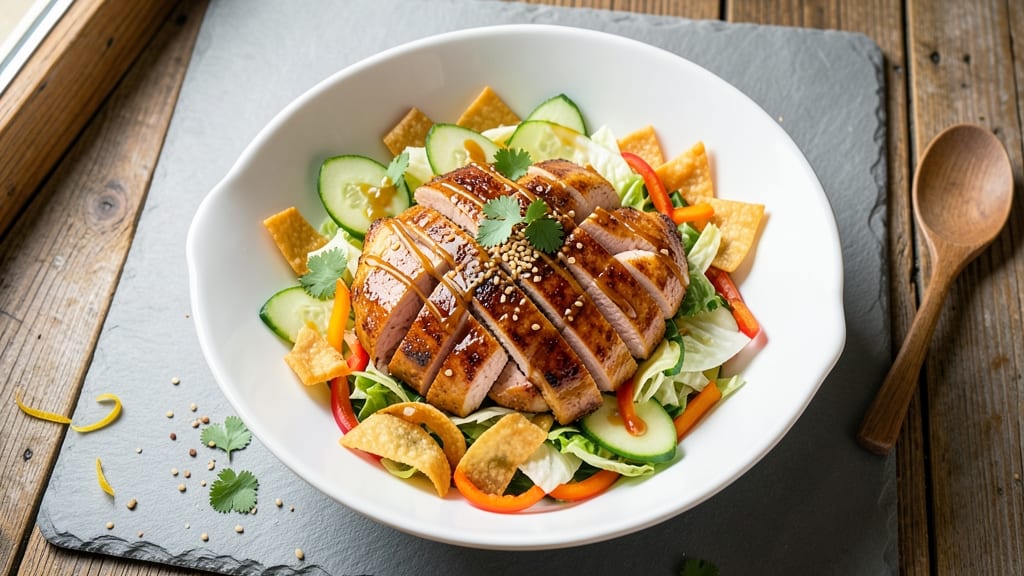 Applebee's Asian Chicken Salad Copycat Recipe: Crunchy Peanut Dressing and Crispy Wonton Strips