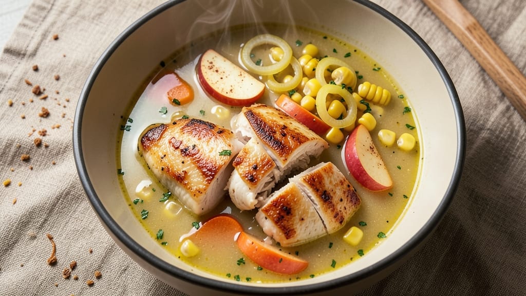 Apple Corn Chicken Soup Recipe: Sweet-Tart Apple and Smoky Corn Harmony