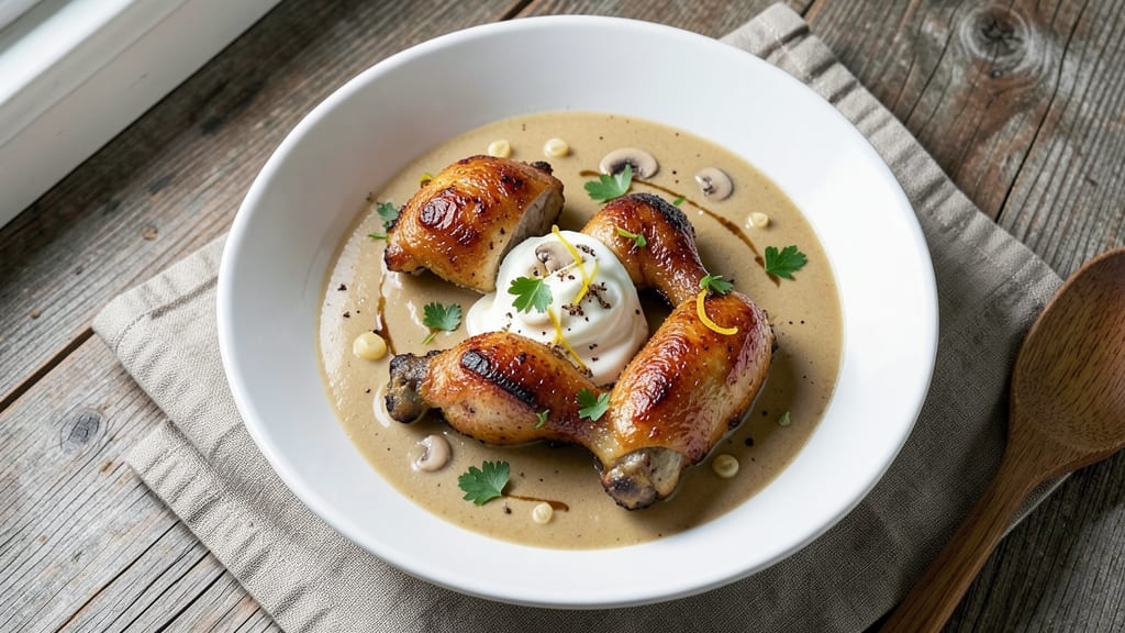 Baked Chicken Drumsticks With Cream of Mushroom Soup Recipe: Velvety Sauce-Baked Crispy Skin