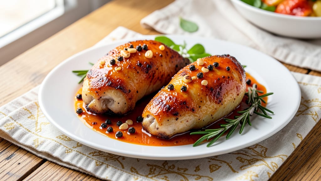 Baked Lemon Garlic Chicken Thighs Recipe: Zesty Crisp Skin with Fragrant Garlic Infusion