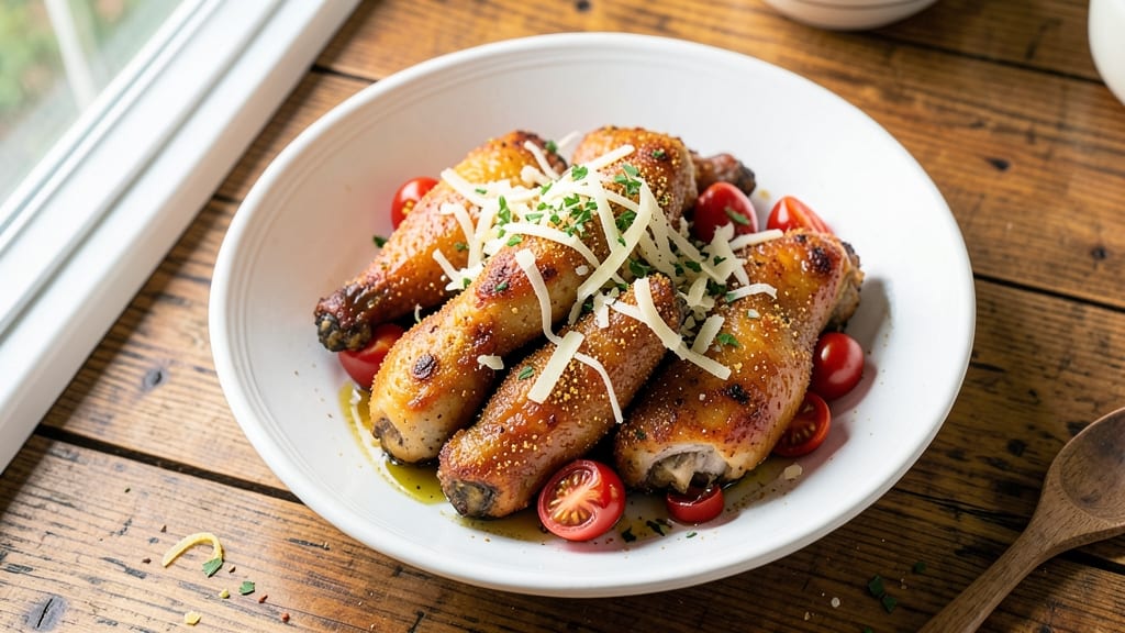Baked Garlic Parmesan Chicken Wings Recipe: Crispy Cheese Crust Meets Juicy Wings