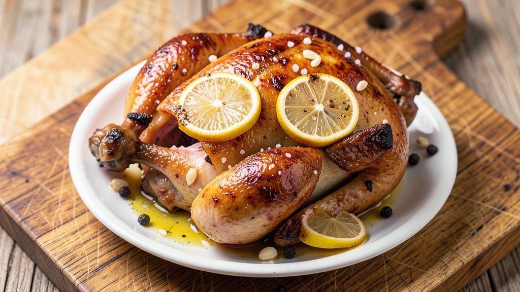 Baked Lemon Whole Chicken Recipe: Citrus-Infused Roast With Crispy Skin