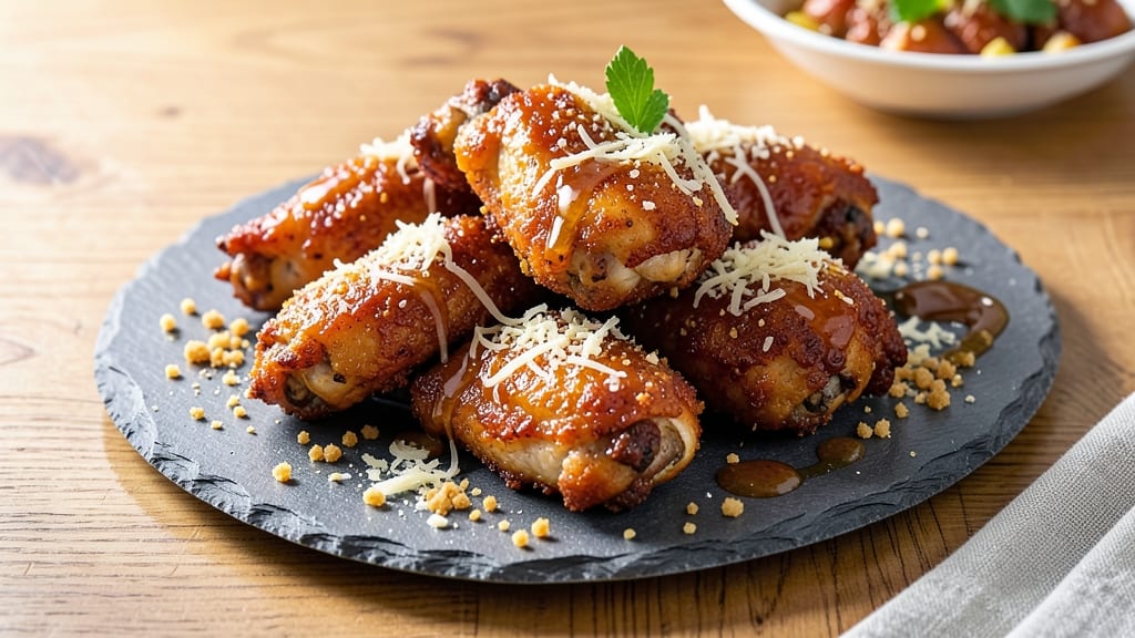 Baked Chicken Party Wings Recipe: Crispy Parmesan Crunch With Airy Centers