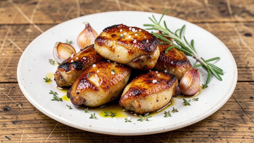 Basic Chicken Recipe: Juicy Pan-Seared With Herbs and Garlic