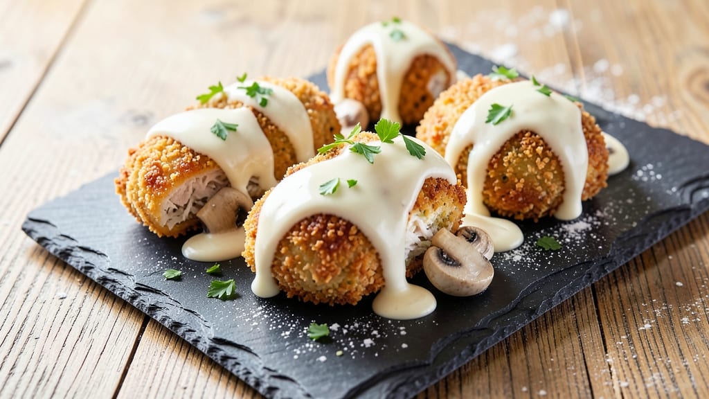 Betty Crocker Chicken Croquettes Recipe: Crispy Celery Crown Over Creamy Mushroom Filling
