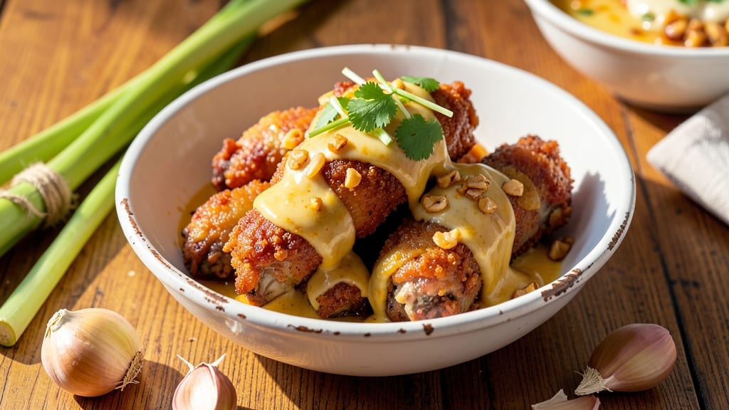 Bangkok Fried Chicken Recipe: Lemongrass-Garlic Crunch With Sticky Sweet Glaze