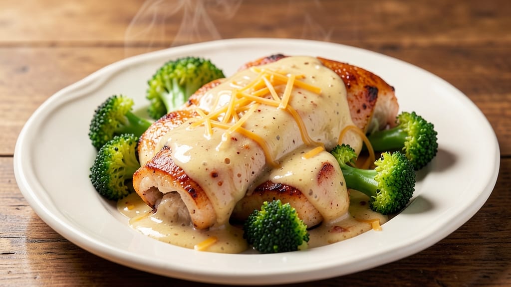 Campbell's Broccoli Cheese Chicken Recipe: One-Pan Creamy Comfort with Crispy Celery Top