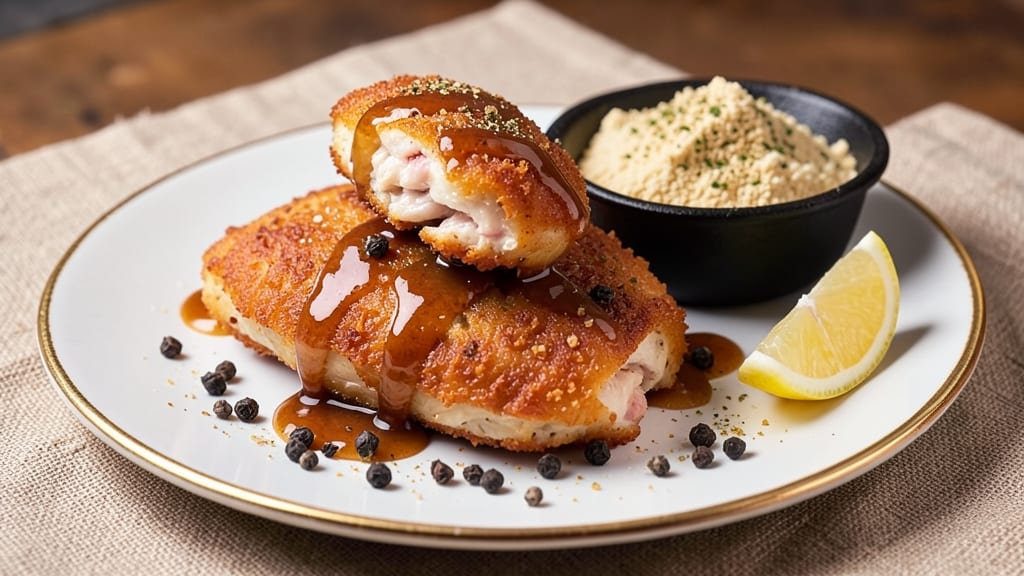 Carrabba's Chicken Recipe: Crispy Celery Crown Over Creamy Mushroom Noodles