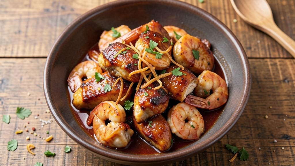 Applebee's Copycat Bourbon Chicken and Shrimp Recipe: Buttery Biscuit-Topped Crunch with Sweet Heat Infusion