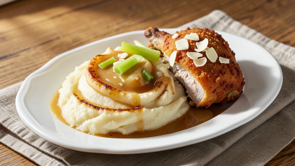 Church's Chicken Mashed Potatoes Recipe: Celery-Topped Creaminess With Buttery Crust