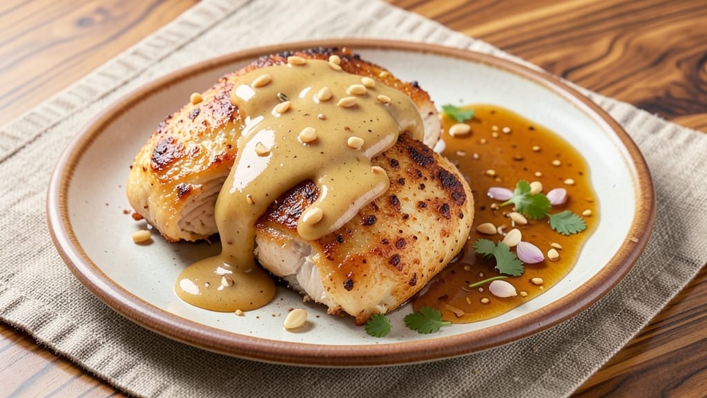 Baked Chicken With Peanut Sauce Recipe: Nutty-Sweet Glaze That Sticks to Every Bite