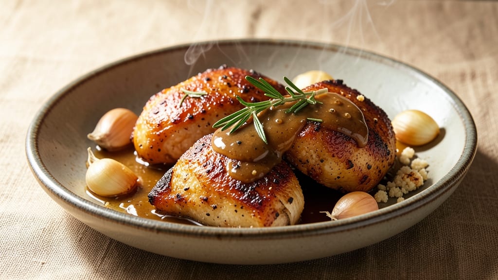 Baked Chicken Thighs With Gravy Recipe: Pan-Sear Crisp Skin, Rich Homestyle Gravy