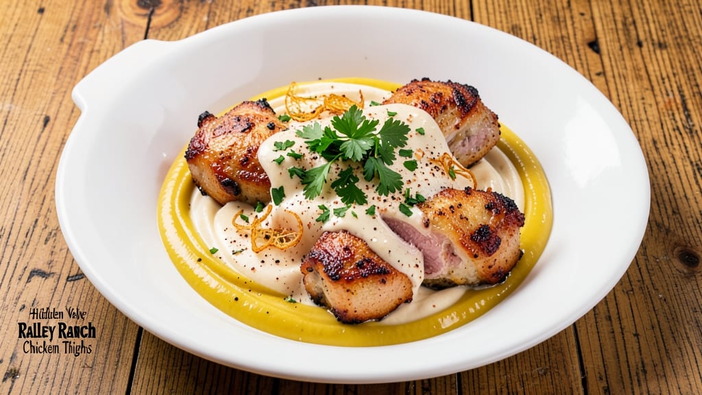 Hidden Valley Ranch Chicken Thighs Recipe: Crispy Baked Crust with Tangy Creamy Dip Magic