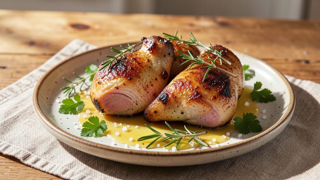 Ina Garten's Chicken Thigh Recipe: Herb-Infused Crispy Crust Over Juicy Pink