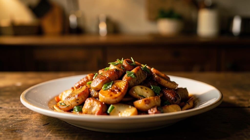 Jamie Oliver's Chicken and Mushroom Tray Bake Recipe: Crispy Celery Crown Over Rich Mushroom Sauce