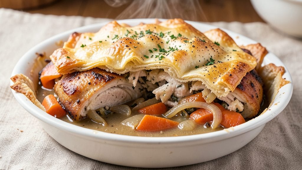 Mrs Budd's Chicken Pot Pie Copycat Recipe: Celery-Crusted Crunch Over Creamy Mushroom Filling