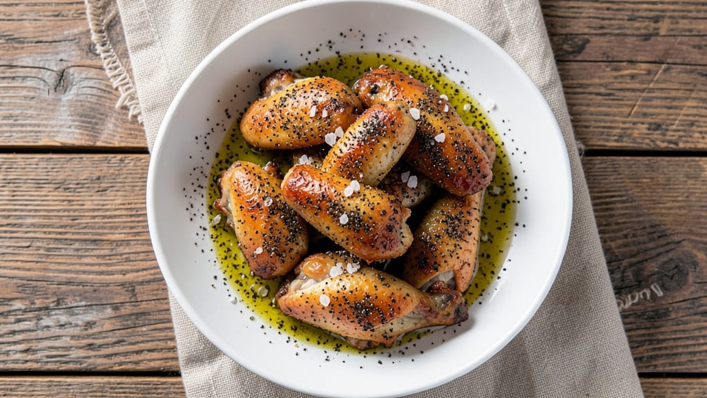 Salted Pepper Chicken Wings Recipe: Crispy Bark, Juicy Meat, No Sauce Needed